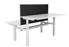 Rapid Paramount Electric Back To Back Desk With Black Screen. Height Range 630mm To 1252mm